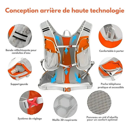 HydroFlow Pack | Cycling Backpack with Integrated Hydration System | Ultralight Design for Active Adventures 3