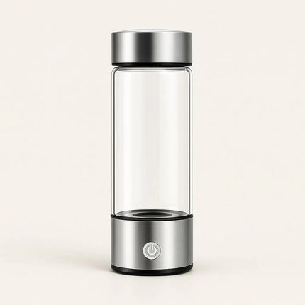 Portable Hydrogen Water Bottle, Hydrogen Water Generator, Rechargeable Borosilicate Glass Water Bottle for Home and Work