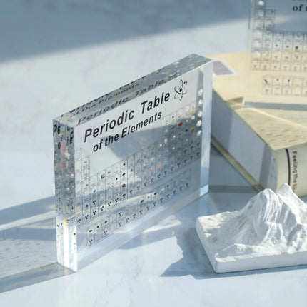 Real Elements Periodic Table Display with Integrated LED Lighting | Educational Acrylic Centerpiece for Science Enthusiasts