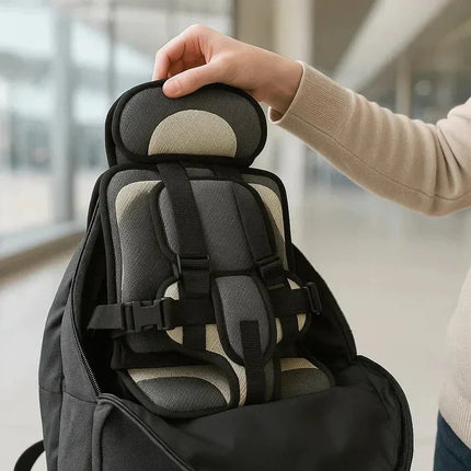 Portable Car Seat, Foldable 5 Point Harness Car Seat for Travel, Travel Car Seat for Kids with Washable Cover