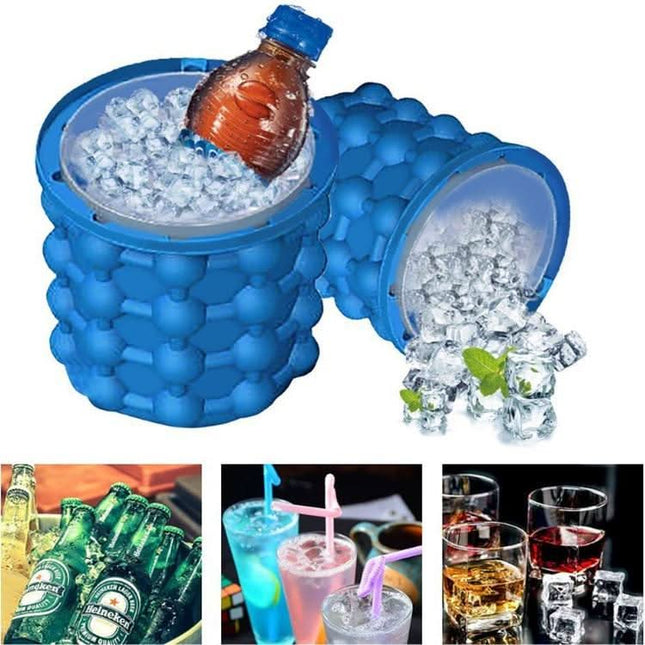 IceCube Maker | 2-in-1 Silicone Ice Cube Tray with Cooling Function | Space-Saving Design for Fresh Drinks 0