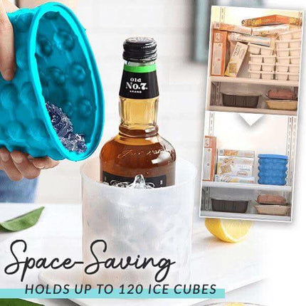 IceCube Maker | 2-in-1 Silicone Ice Cube Tray with Cooling Function | Space-Saving Design for Fresh Drinks 2