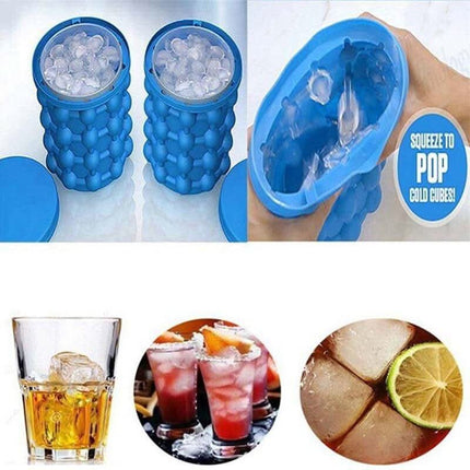 IceCube Maker | 2-in-1 Silicone Ice Cube Tray with Cooling Function | Space-Saving Design for Fresh Drinks 3