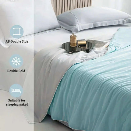 Cooling Blanket for Hot Sleepers, Double Sided Breathable Soft Blanket for Summer Nights