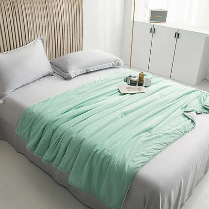 Cooling Blanket for Hot Sleepers, Double Sided Breathable Soft Blanket for Summer Nights – image 9