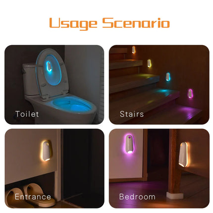 IllumiGlow | Motion Sensor Toilet Bowl Night Light with RGB Colors | Safe Navigation for Nighttime Use 5