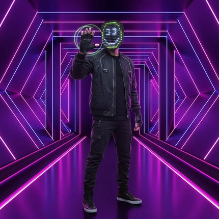 Illuminated Costume Mask | LED Full Face Design for Halloween Parties 1