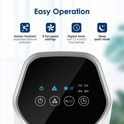 Indoor Air Purifier | HEPA Filter with 99.97% Particle Removal | Compact Design for Clean Air in Home 4