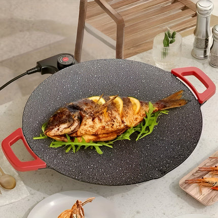 Indoor Cooking | Cast Iron Grill Pan with Electric Power | Smokeless Griddle for Effortless Meal Preparation 3