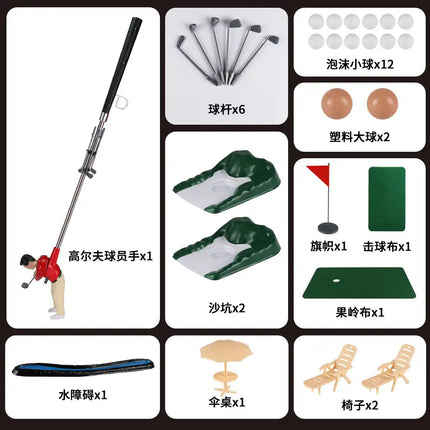 Indoor Golfing Set | 5-Piece Golf Club Set with Putting Mat & Balls | Perfect for Home Practice 2