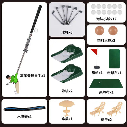 Indoor Golfing Set | 5-Piece Golf Club Set with Putting Mat & Balls | Perfect for Home Practice 3