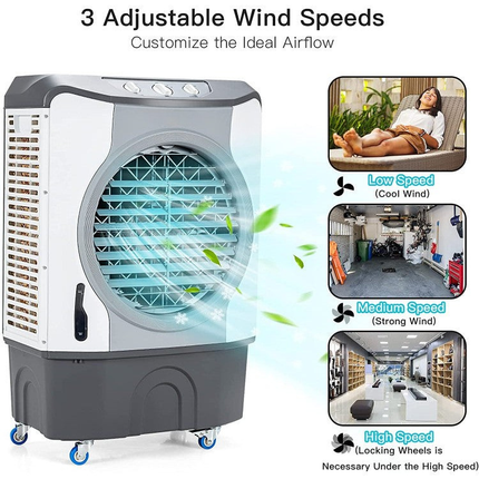 Industrial 4-in-1 Evaporative Air Cooler with 45L Tank & Powerful Airflow | Efficient Cooling Solution for Large Spaces 3
