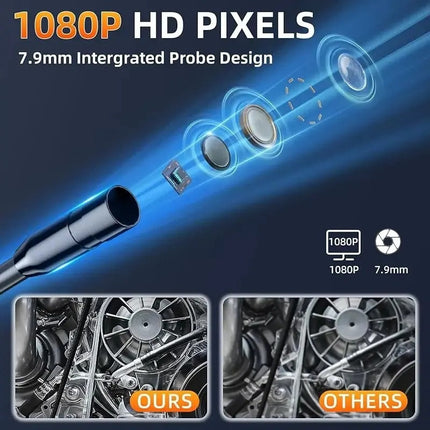 Industrial Inspection Camera | 1080P HD Imaging with Adjustable LED Lights | Versatile Tool for Plumbing and Automotive Repairs 3