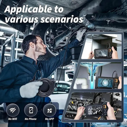 Industrial Inspection Camera | 1080P HD Imaging with Adjustable LED Lights | Versatile Tool for Plumbing and Automotive Repairs 4