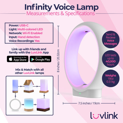 Infinity Lamp | Unique Connection Lamp with Sound Messaging Feature | Thoughtful Gift for Long-Distance Relationships 10