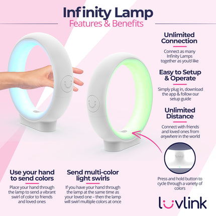 Infinity Lamp | Unique Connection Lamp with Sound Messaging Feature | Thoughtful Gift for Long-Distance Relationships 2
