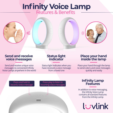Infinity Lamp | Unique Connection Lamp with Sound Messaging Feature | Thoughtful Gift for Long-Distance Relationships 3