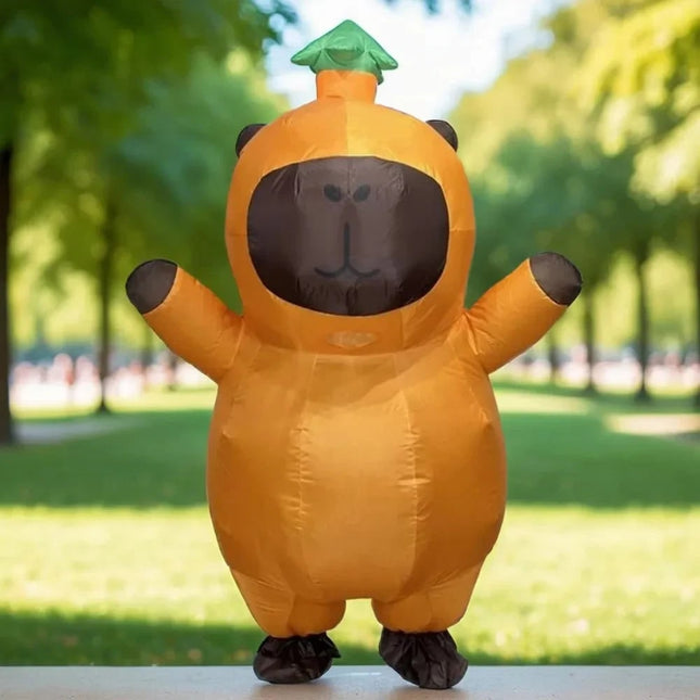 Inflatable Animal Costume | Funny Design with Leaf Hat | One Size Fits All for Maximum Fun 0