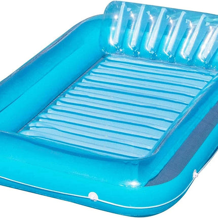 Inflatable Lounge Chair with Headrest & Cup Holders | Comfortable Pool Lounger Float for Ultimate Summer Relaxation 0