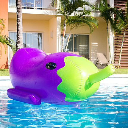 Inflatable Lounger Float | Ergonomic Eggplant Design for Ultimate Relaxation in Pool or Beach 1
