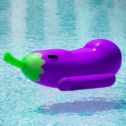 Inflatable Lounger Float | Ergonomic Eggplant Design for Ultimate Relaxation in Pool or Beach 2