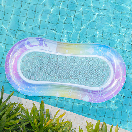 Inflatable Pool Chair | Mesh Lounge Float with Ergonomic Design | Comfortable Relaxation for Poolside Fun 4