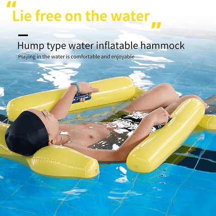 Inflatable Pool Float Hammock with Double Lock Inflation | Comfortable and Portable Floaties for Relaxation 0