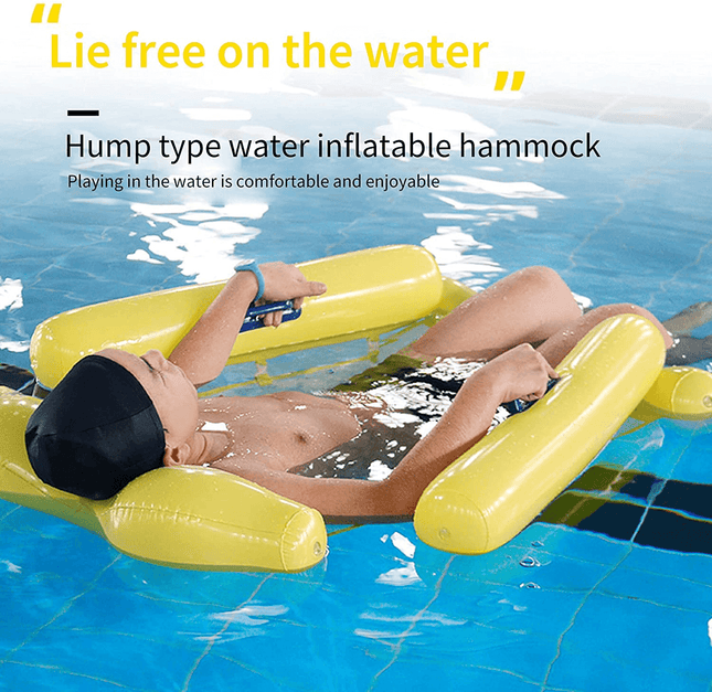 Inflatable Pool Float Hammock with Double Lock Inflation | Comfortable and Portable Floaties for Relaxation 0