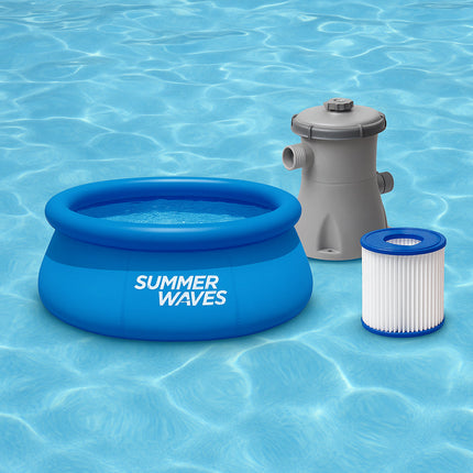 Inflatable Pool | Easy Setup with Filter Pump | Spacious Family Fun for Summer Enjoyment 3