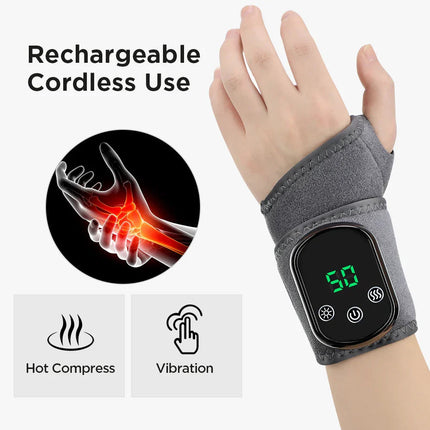 Infrared Hot Compress Ankle Massager with 5 Heating Levels & Adjustable Vibration for Pain Relief 8