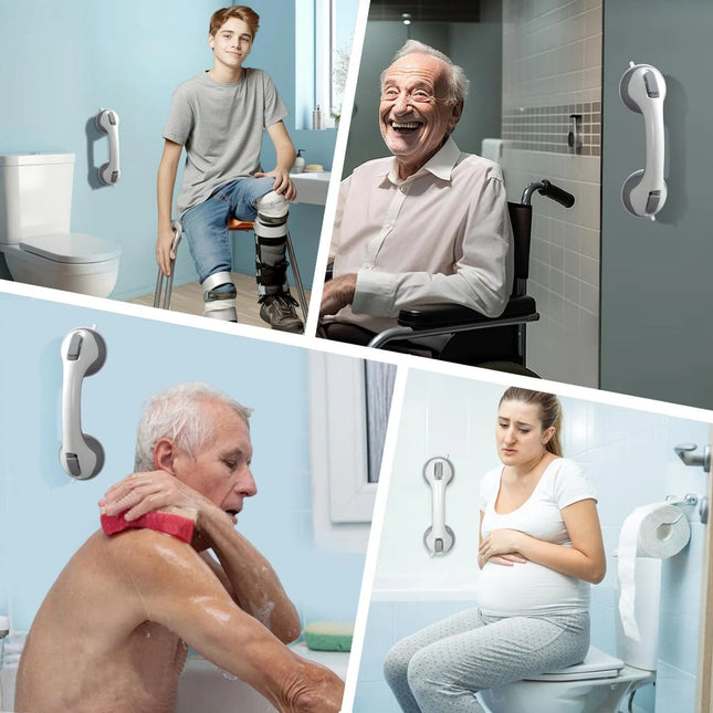 Innovative Bathroom Safety Grab Bar with Suction Cups for Enhanced Stability 0