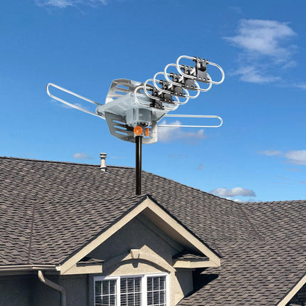 Innovative HD TV Antenna | 360-Degree Motorized Reception with Remote Control | Durable Design for Clear Broadcasts 2