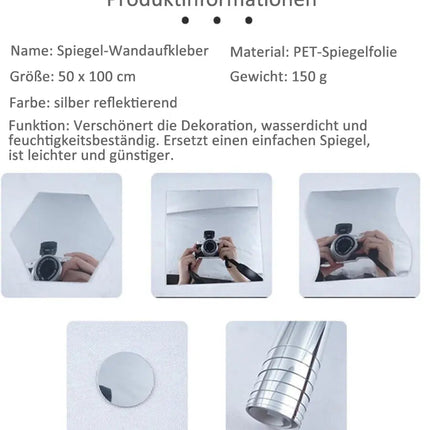 Innovative Mirror Window Film | Shatterproof Self-Adhesive PET Film for Safe Reflection 3