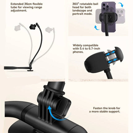 Innovative Phone Holder | Adjustable Cell Phone Stand with 360-Degree Rotation | Comfortable Neck and Desk Use 5