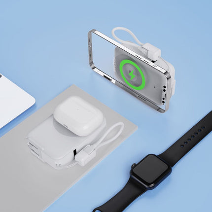 Innovative Portable Wireless Charging Unit with MagSafe Technology | Compact Design for Effortless Charging 4