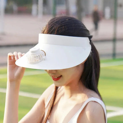 Innovative Sun Visor Hat with Solar Cooling Fan for Ladies - Lightweight & Adjustable for Ultimate Comfort Outdoors 1