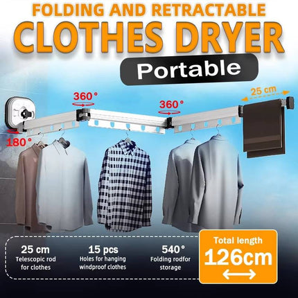 Innovative Wall-Mounted Laundry Drying Rack with 540° Folding Design | Space-Saving Solution for Efficient Drying 5