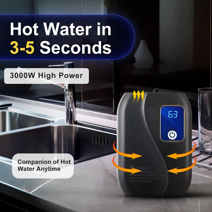Instant Hot Water Heater | Electric Tankless Water Heater with LED Display | Compact Design for Space-Saving Efficiency 2