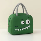 Insulated Lunch Bag with Zipper, Cartoon Lunch Box Bag for School and Work, Reusable Lunch Tote with Foil Lining