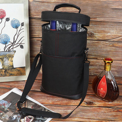 Insulated Wine Tote Bag for 2 Bottles with Adjustable Strap | Durable Canvas Carrier for Safe Travel 5