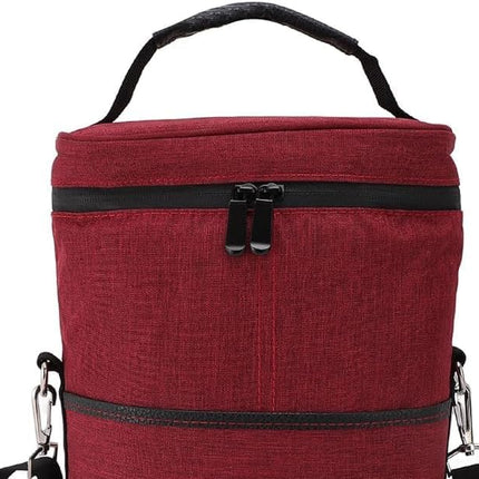 Insulated Wine Tote Bag for 2 Bottles with Adjustable Strap | Durable Canvas Carrier for Safe Travel 7
