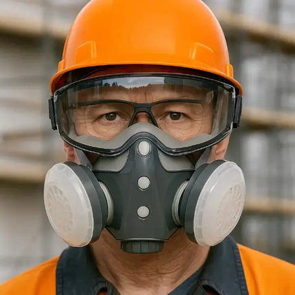 Respirator Mask with Goggles, Reusable Dust Mask for Woodworking and Sanding – image 4