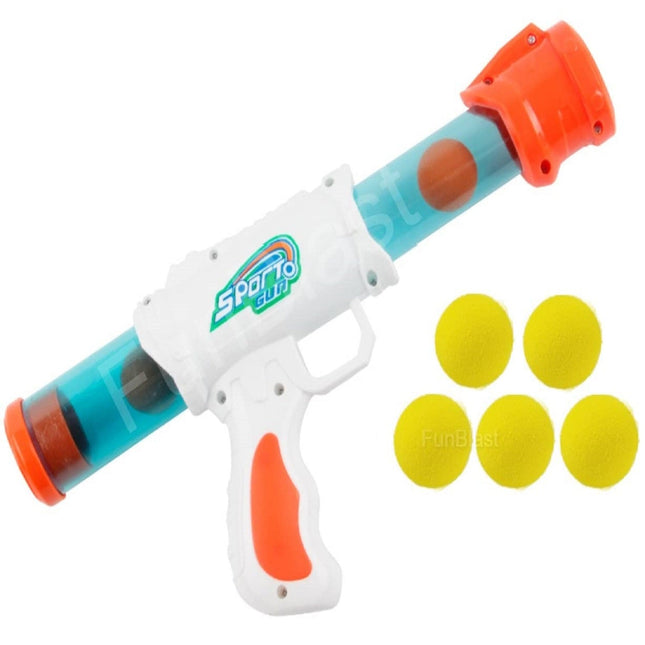 Interactive Air Pressure Shooting Game with 5 Soft EVA Balls | Safe Indoor & Outdoor Fun for Kids 0