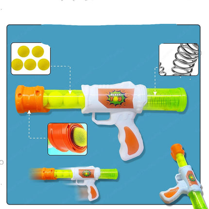 Interactive Air Pressure Shooting Game with 5 Soft EVA Balls | Safe Indoor & Outdoor Fun for Kids 4
