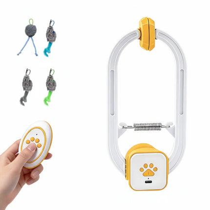 Interactive Cat Toy | USB Rechargeable Teaser with Retractable String | Engaging Play for Indoor Cats 3