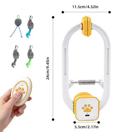 Interactive Cat Toy | USB Rechargeable Teaser with Retractable String | Engaging Play for Indoor Cats 4