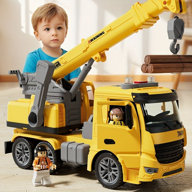 Interactive Crane Truck Toy | Lights & Sounds with Movable Parts | Engaging Play for Skill Development 0