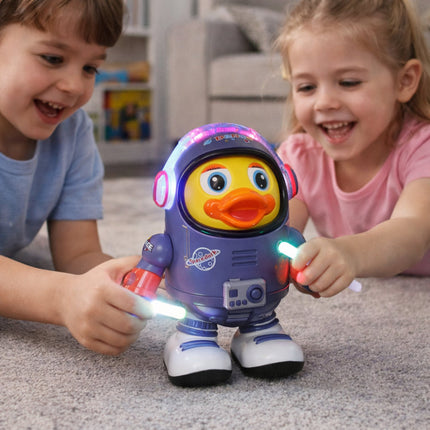 Interactive Dancing Astronaut Duck Toy with Music & Lights | Engaging Play for Kids 1