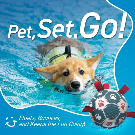 Interactive Dog Toy | Durable Soccer Ball with Mesh Rope Grip | Fun for Outdoor Play 3
