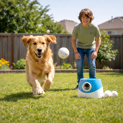 Interactive Dog Toy | Electronic Ball Launcher with Adjustable Distance | Fun Fetch Game for Active Dogs 0